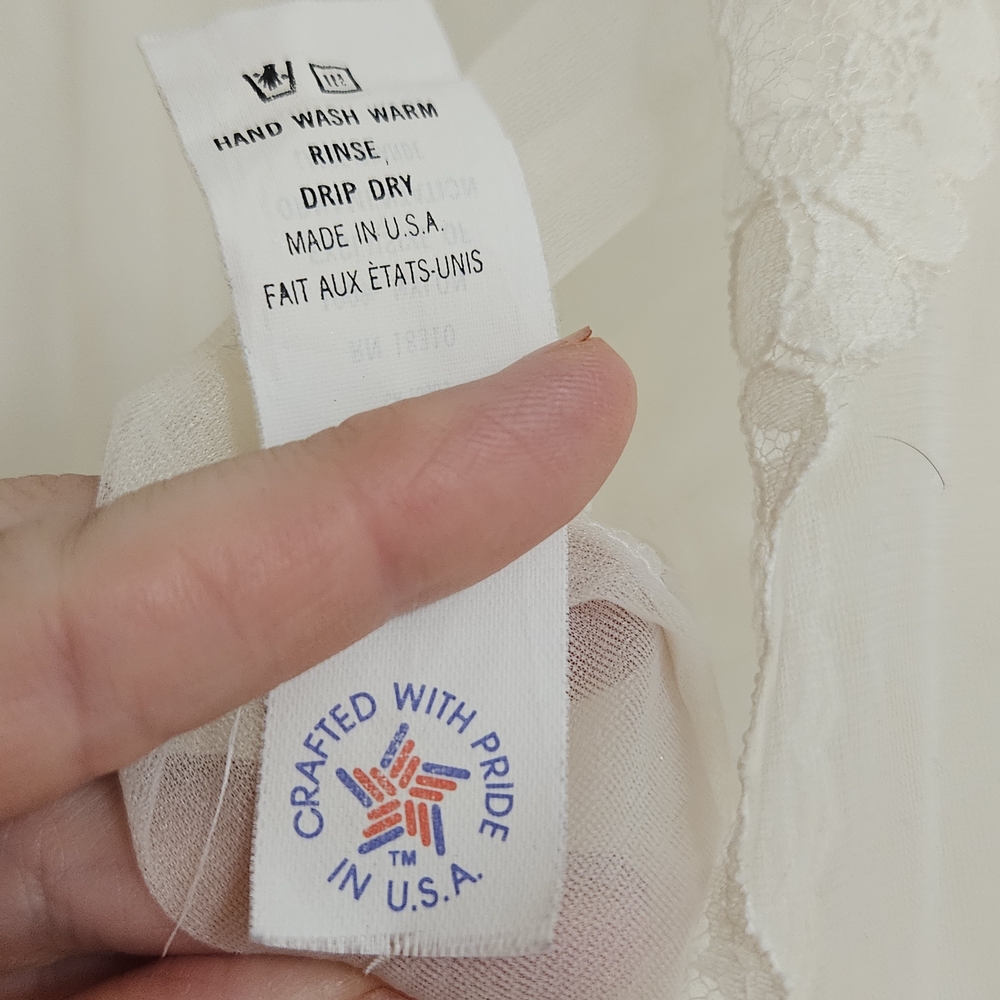 Lace Sheer Robe - Cream - Picture 5 of 8